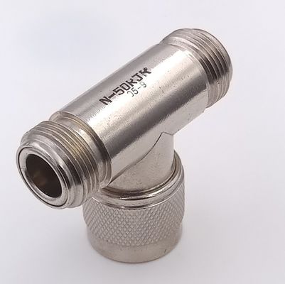DC 8.5GHz T RF Coaxial Connectors N Type Female To N Male To N Female Straight Tee Adapter
